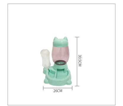 Automatic 2-in-1 Pet Feeder and Waterer with Gravity-Powered Design, Removable Lid, and Durable Non-Slip Base