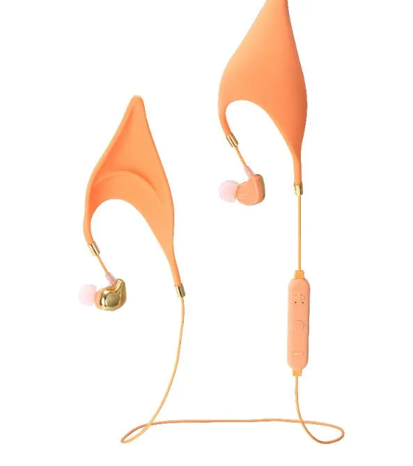 Cartoon elf ear headphones with microphone and 3.5mm cable in multiple colour options