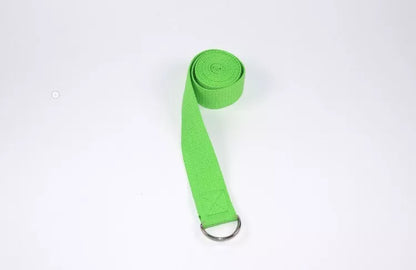 Adjustable cotton yoga tension band in various colors for enhanced flexibility and strength training