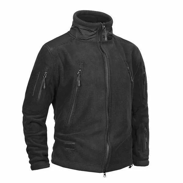 Thick Military Army Fleece Jacket in Black, Grey, or Army Green with windproof and thermal features
