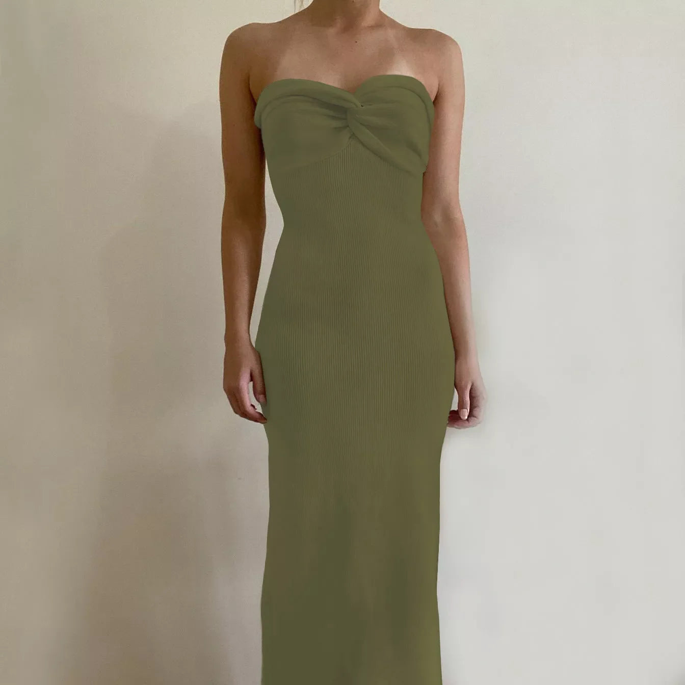 Women's knitted cross off shoulder woolen weaving dress in various colors