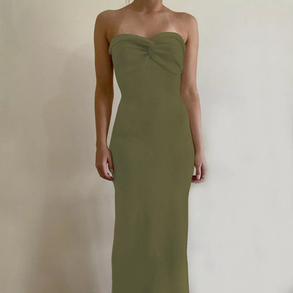 Women's knitted cross off shoulder woolen weaving dress in various colors