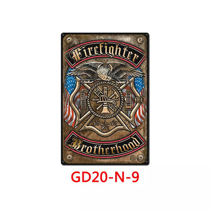 Retro tin painting wall hanging with American retro design, 30x20cm