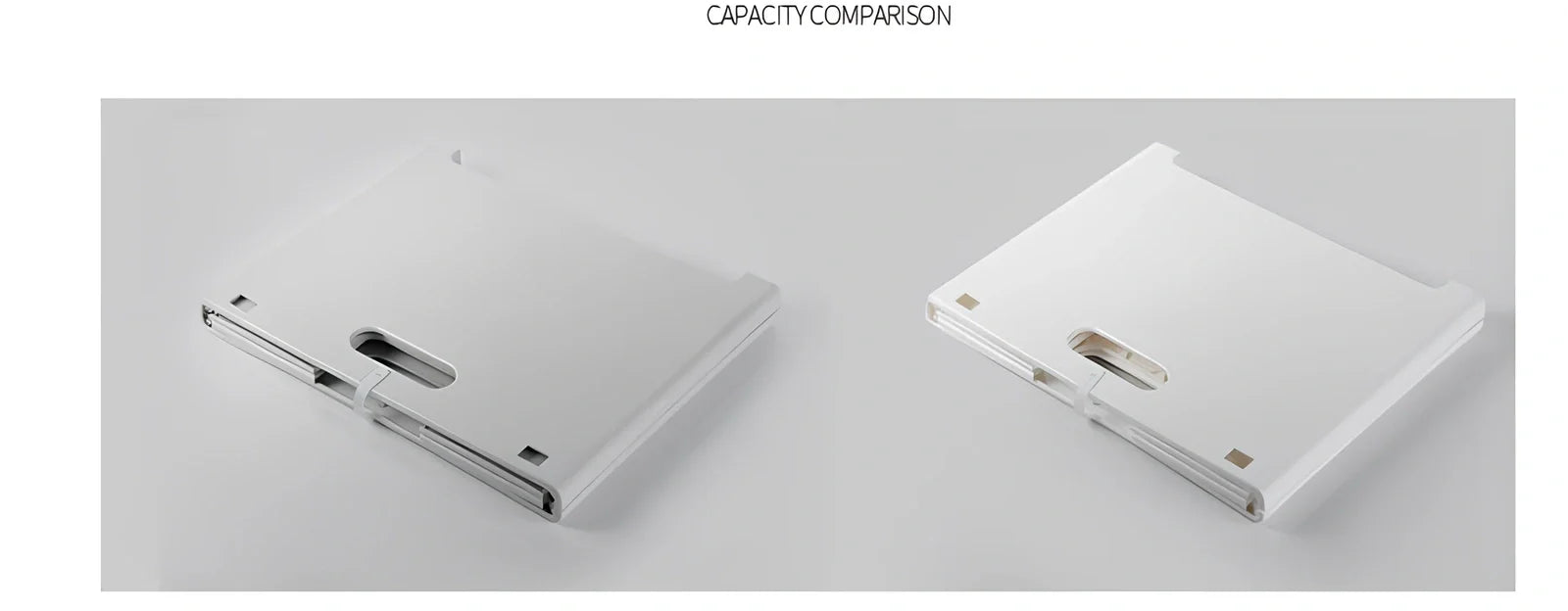 White wall-mounted bathroom storage cabinet with integrated table surface for laundry organisation