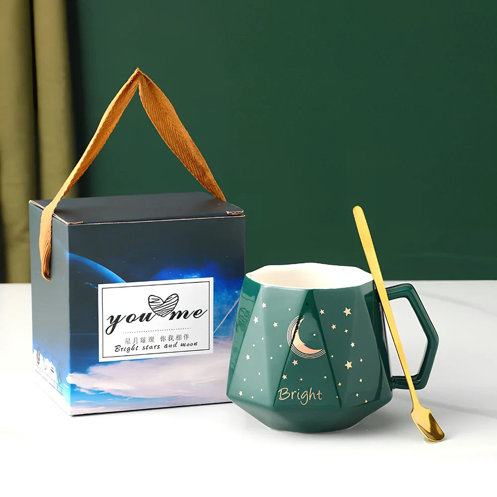 Ceramic promotional mug in seven colours with 330ml capacity and 9.5cm diameter