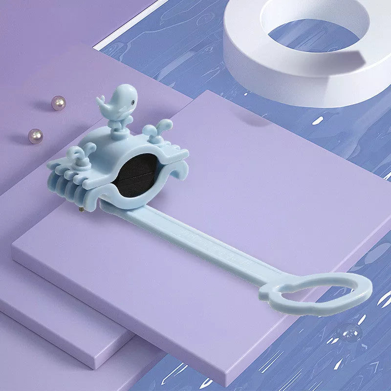 Children's faucet extender in blue, pink, or purple for easy handwashing