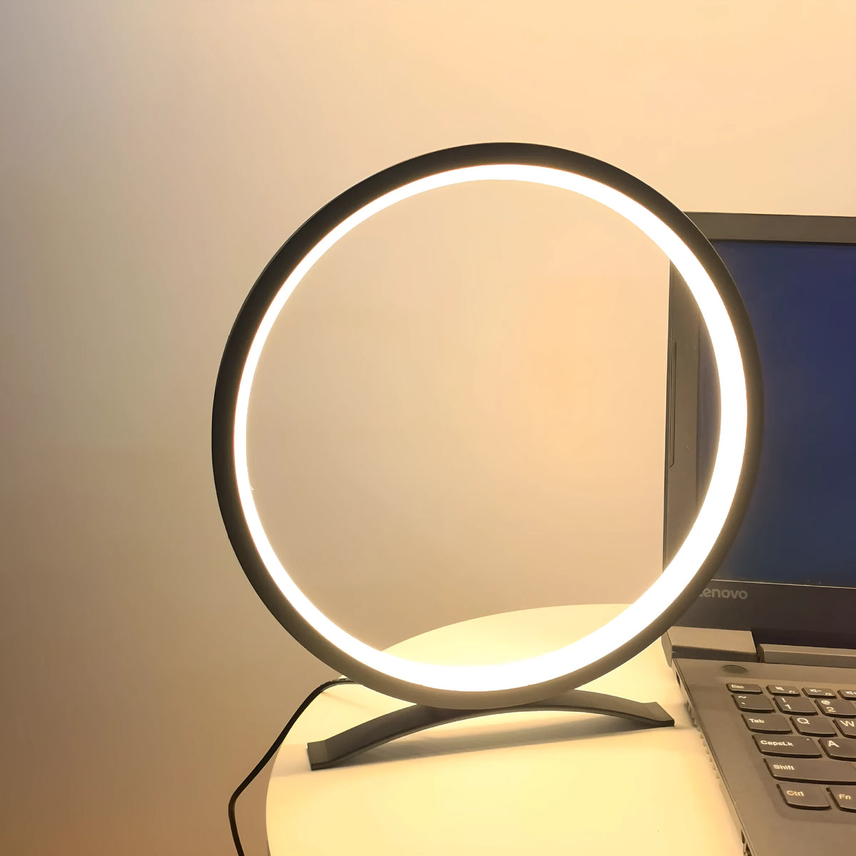 Metal study desk lamp 27cm x 17.5cm x 2.5cm with USB power, black or white warm light