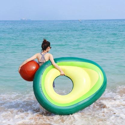 Giant avocado inflatable pool float for summer water fun