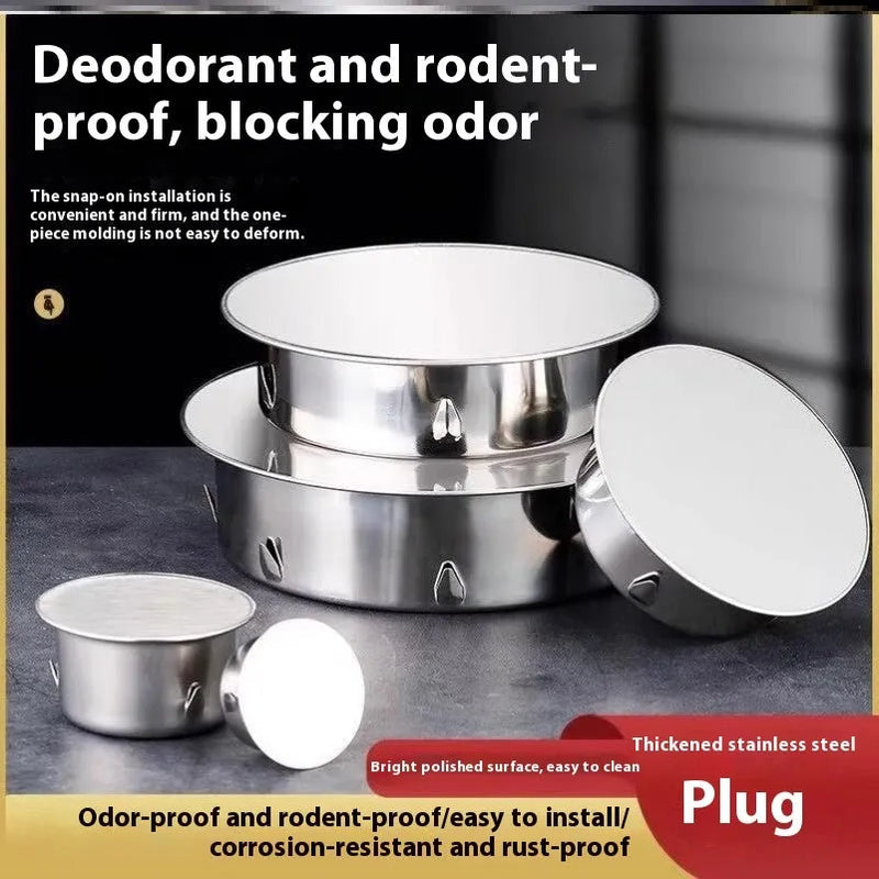 Floor drain deodorant seal cover stainless steel inlay plug tube 201to160 modern simplicity style bathroom shower room sink drain cover stainless steel construction deodorising trap