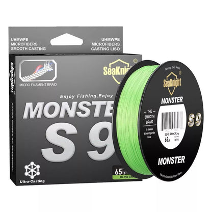 Durable lua braided fishing line with high wear resistance in various colors