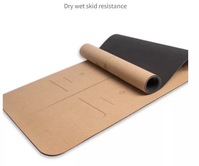 Cork Yoga Mat with double-sided non-slip surface for enhanced stability during yoga