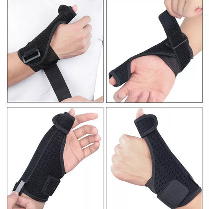 Thumb steel bar support hand guard for wrist injury recovery