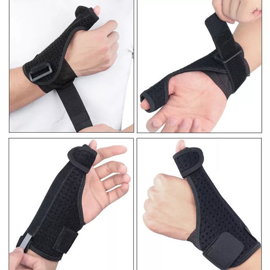Thumb steel bar support hand guard for wrist injury recovery