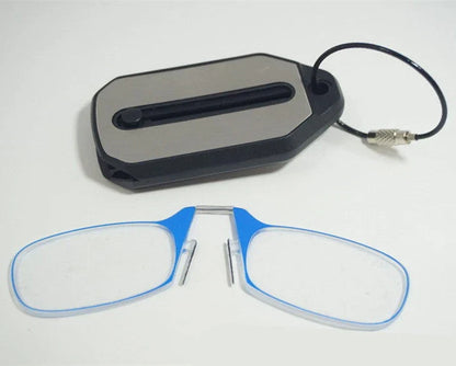 Sleek clip-on reading glasses with polycarbonate lenses for discreet and comfortable magnified vision