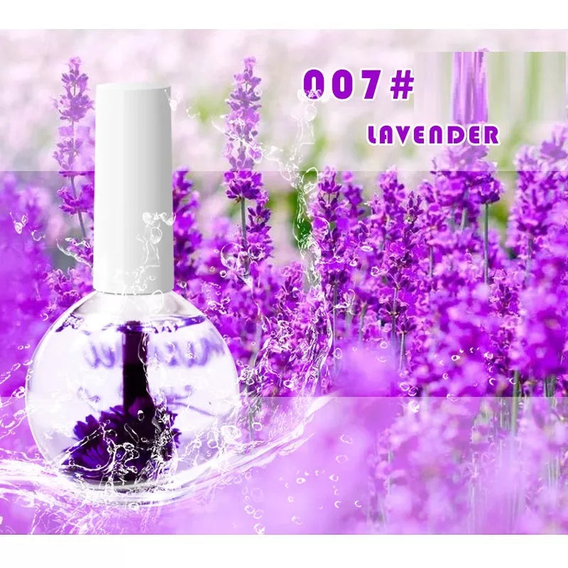 Dried Flower Nail Treatment Oil in 15ml bottle with natural ingredients for nail care