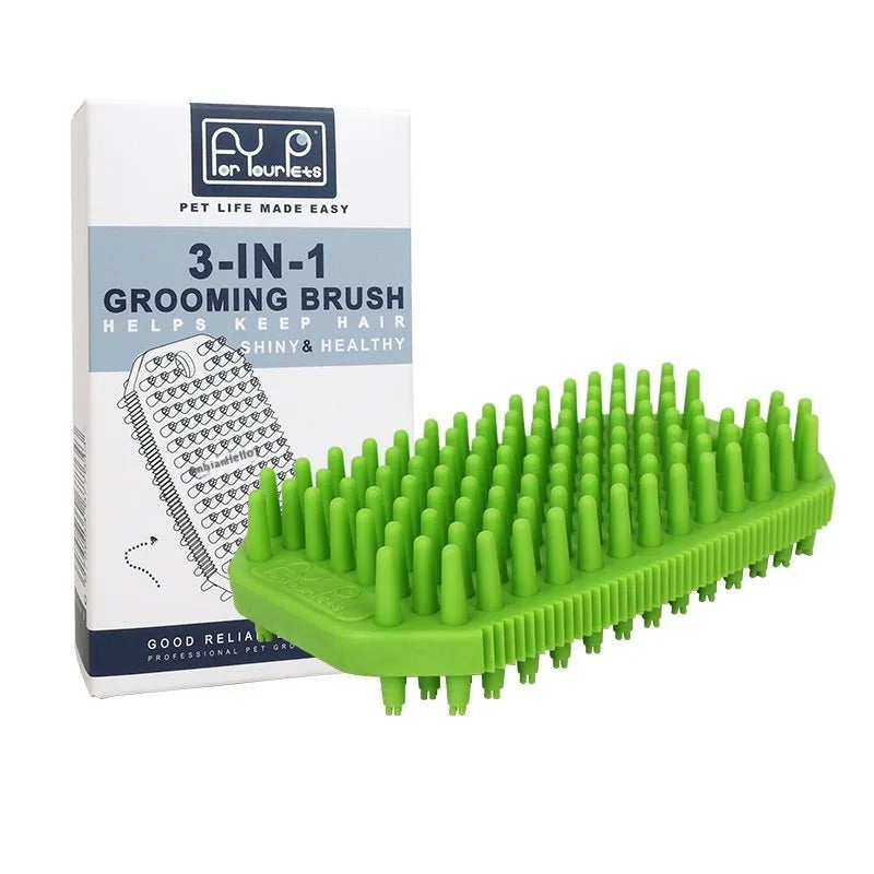 Pet bath massage comb for dogs, TPR, 7x2.9x12.1cm, wet and dry hair removal brush