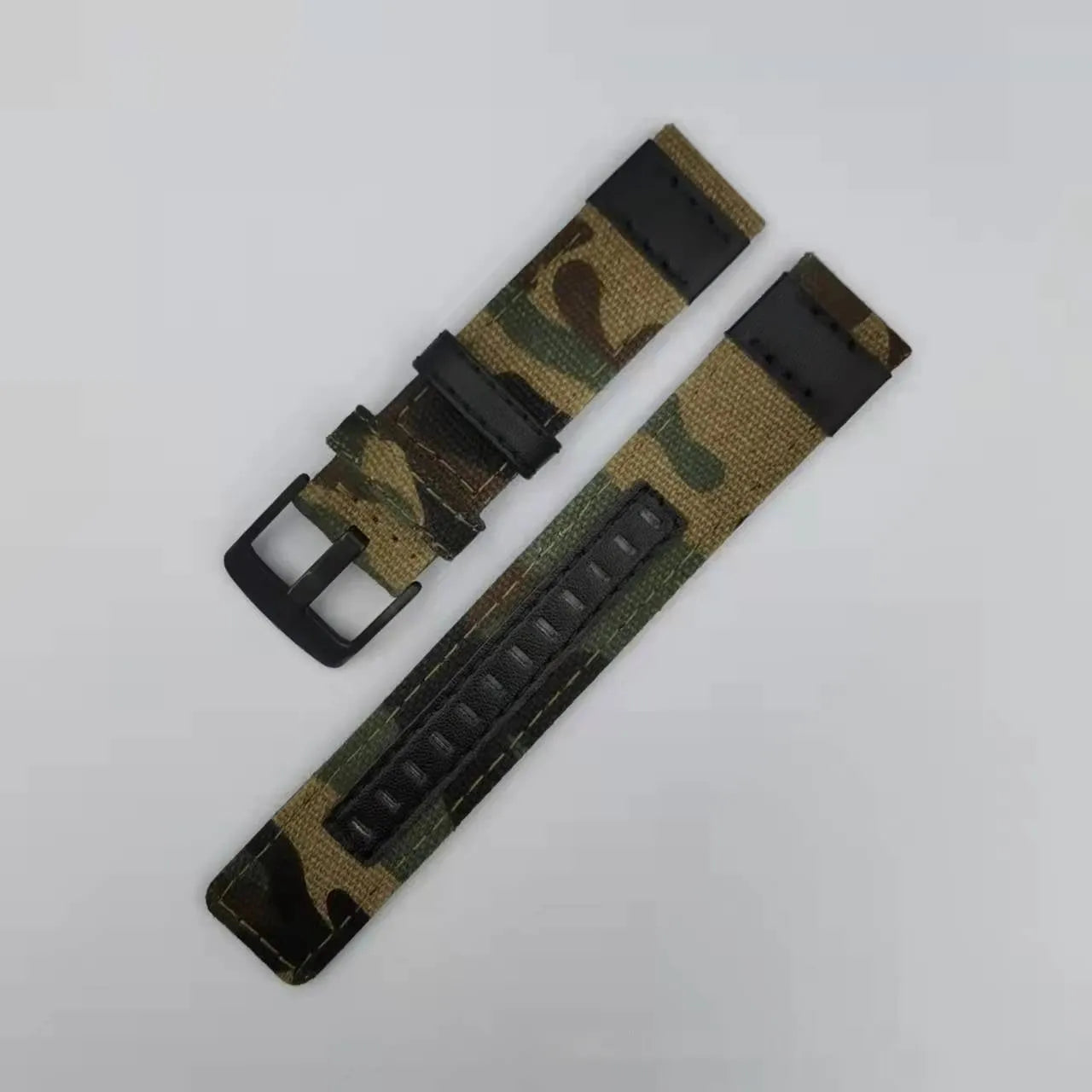 Canvas watch strap in Oxford cloth with size options from 20mm to 24mm width in six colour variations