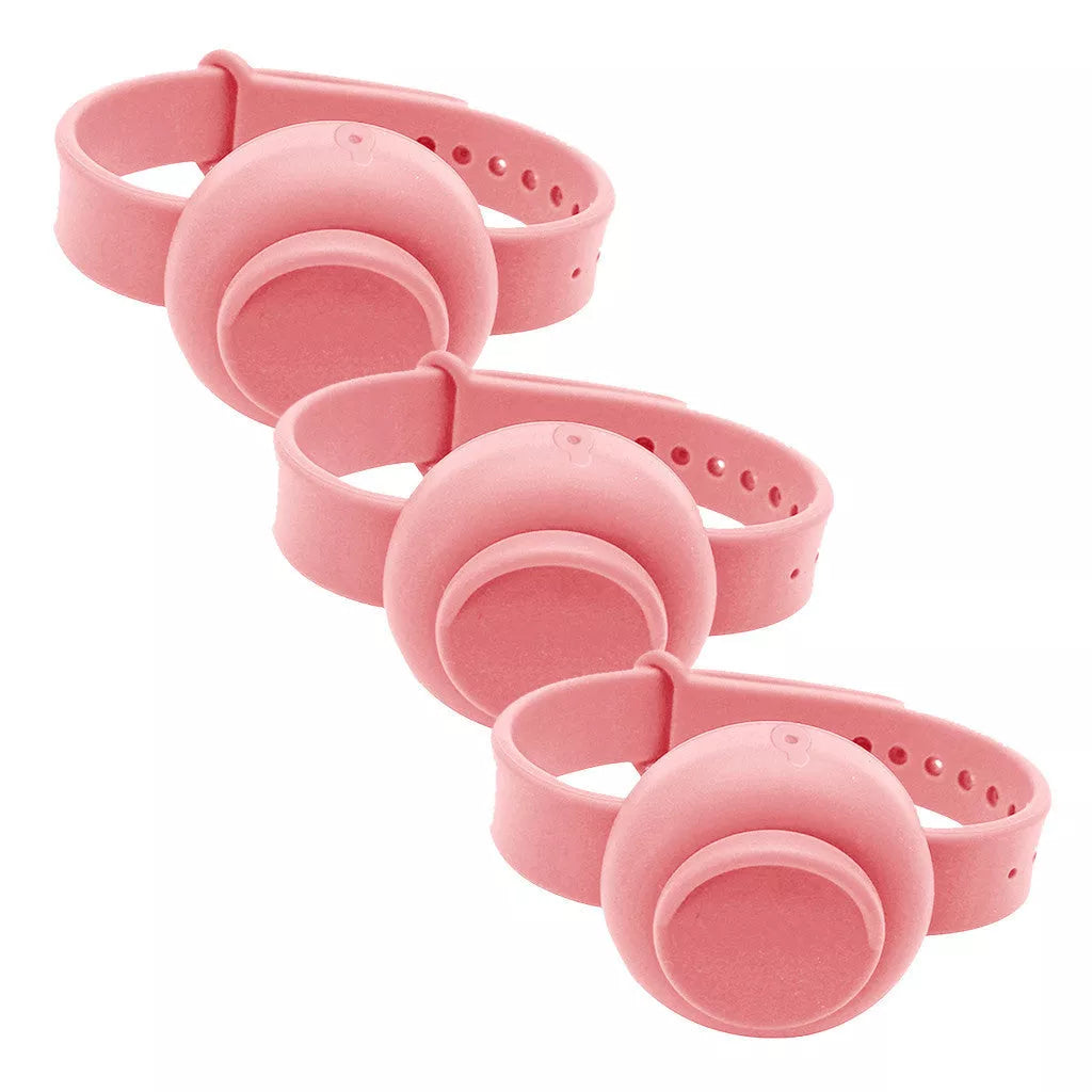 Portable Silicone Disinfectant Bracelet in various colors for easy hygiene access