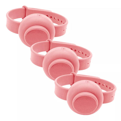 Portable Silicone Disinfectant Bracelet in various colors for easy hygiene access