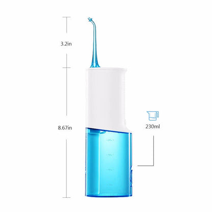 Powerful cordless oral irrigator with 3 cleaning modes, large water tank, and stable voltage control for efficient and gentle teeth cleaning