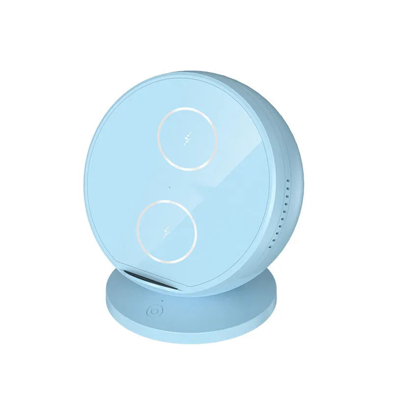 XC-11 black wireless phone charger holder with Bluetooth speaker, dimensions 123x114x101mm