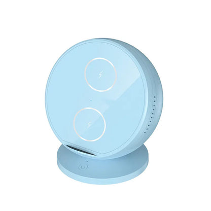 XC-11 black wireless phone charger holder with Bluetooth speaker, dimensions 123x114x101mm