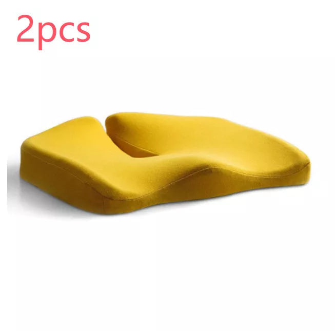 Memory foam seat cushion with non-slip bottom for office and car use