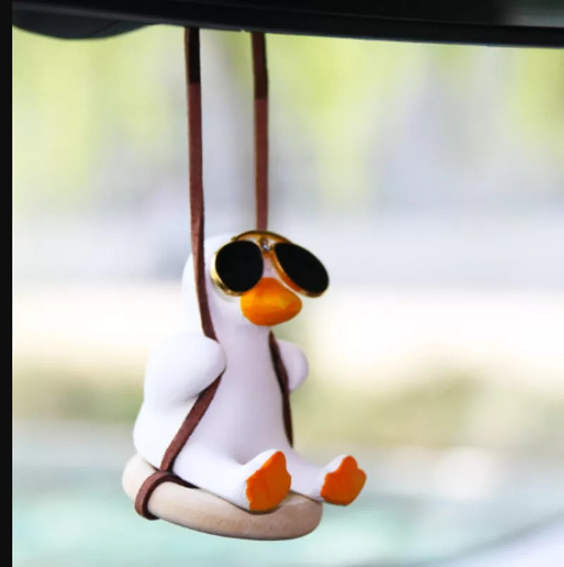 Car Swing Duck Pendant Ornament Doll - colorful cartoon duck decoration