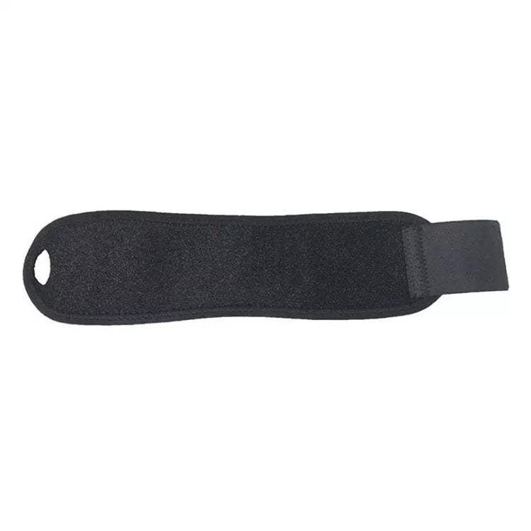 Black wrap-around wrist compression strap for sports and fitness support
