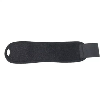 Black wrap-around wrist compression strap for sports and fitness support