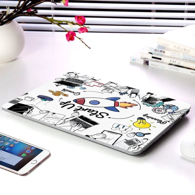 Cartoon Space Series hard plastic laptop case for Apple MacBook Air Pro Retina, nine picture options