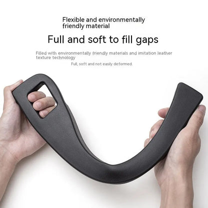 Black car seat gap storage box organiser pocket placed between vehicle seat and centre console