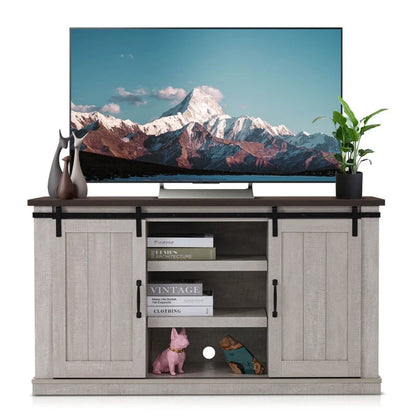 Vintage Wooden TV Cabinet in khaki color for living room