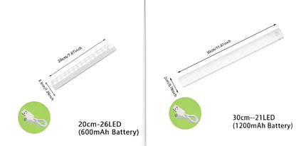 Stainless steel wireless LED motion sensor night light with magnetic wall mounting