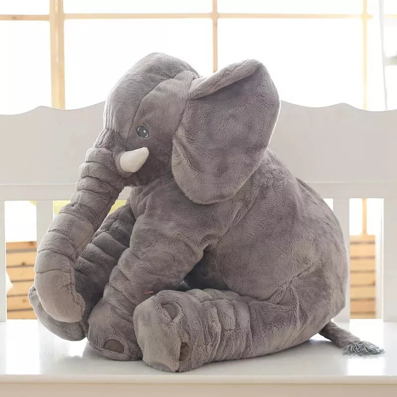 Soft elephant plush toy pillow shell for baby sleep comfort in multiple colors