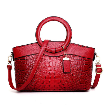 Fabric handbag with 31cm width, zipper compartments, and mobile phone bag in casual style