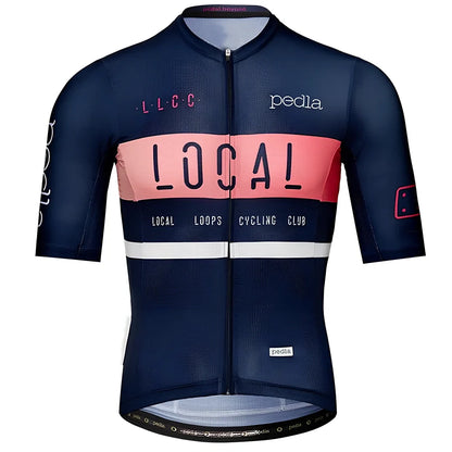 Men's cycling jersey with moisture-wicking fabric in multiple sizes from XS to 4XL