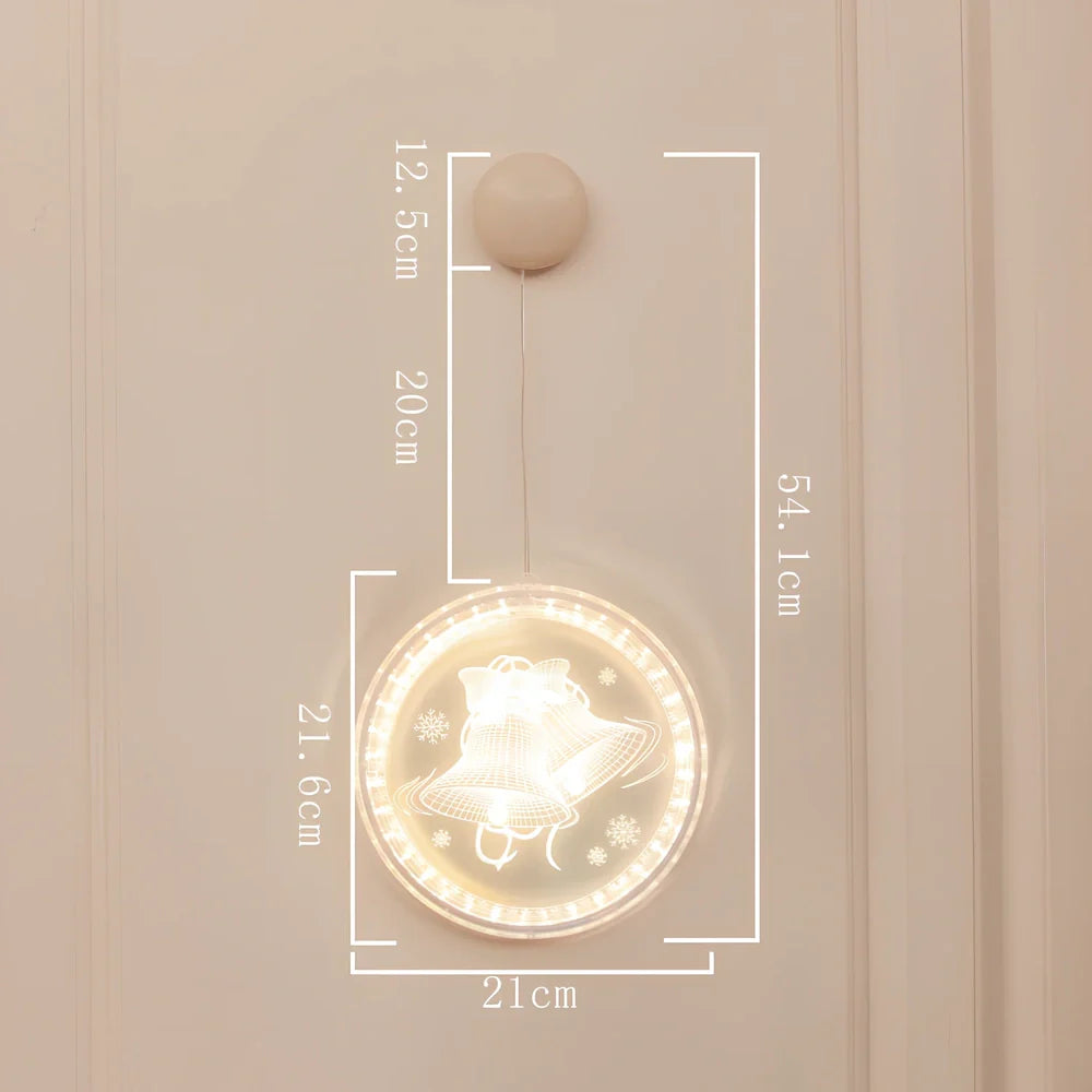 170mm plastic LED Christmas disc light with E14 fitting and dimming control
