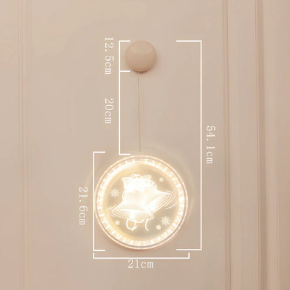 170mm plastic LED Christmas disc light with E14 fitting and dimming control
