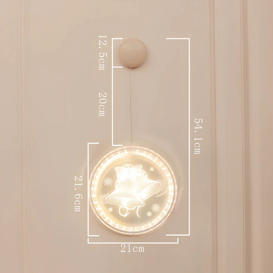 170mm plastic LED Christmas disc light with E14 fitting and dimming control