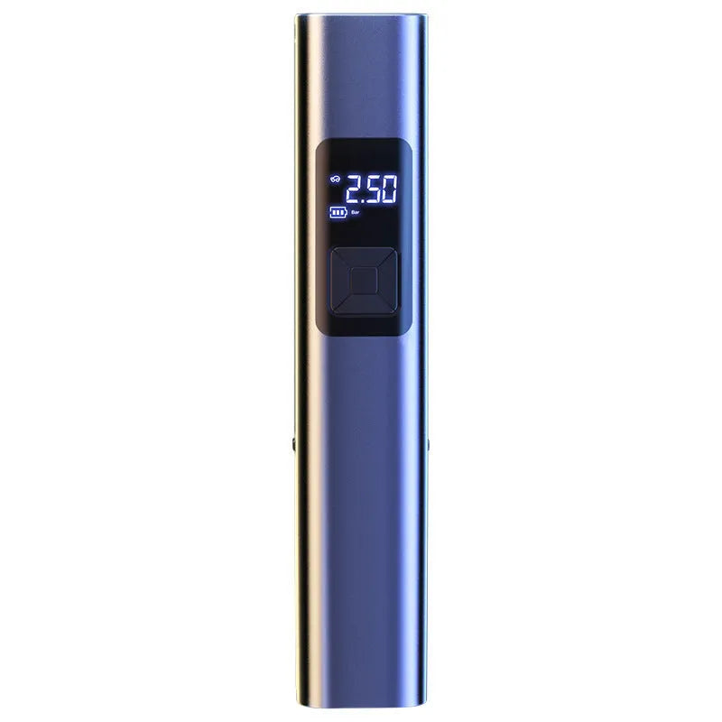 Car tyre inflator air pump with wireless vacuum cleaner, digital display, and 4000mAh lithium-ion battery for cars, motorcycles, bicycles, and ball inflatables
