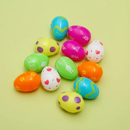 Colorful, hand-painted DIY Easter egg ornaments made of durable plastic for festive holiday decor