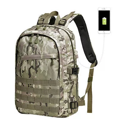 Camouflage multi-function double shoulder backpack with waterproof Oxford cloth