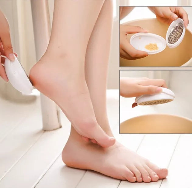 Ergonomic pedicure egg with 135 micro-files for smooth, callus-free feet