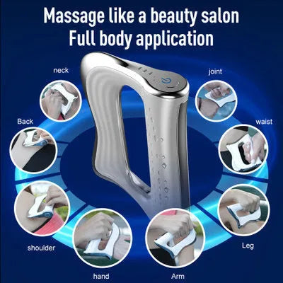 Natural resin rectangular muscle scraping massager held in hand
