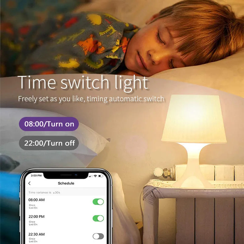 Smart WiFi GU10 LED spotlight bulb with RGBCCT colour and tunable white light, shown with dimensions.
