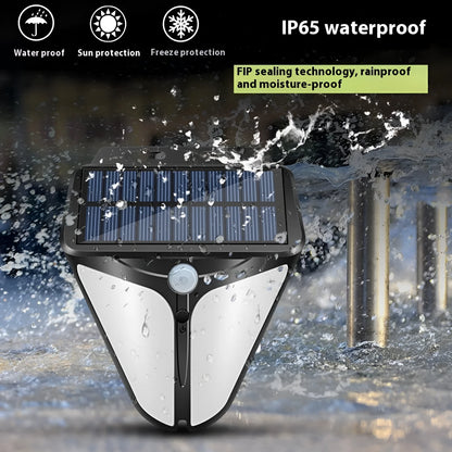 Heart-shaped solar wall lamp with human induction, IP65 rated, for villa courtyard lighting, warm or white light