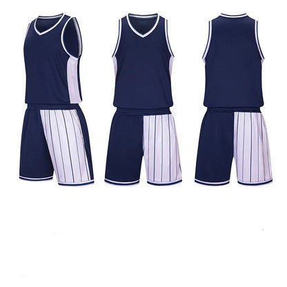 Basketball training suit with quick-drying fabric in grass green, dream blue, red, or sapphire blue, sizes M to 6XL