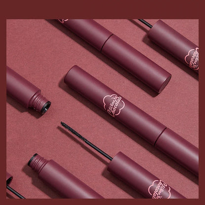 Red Wine Chocolate Mascara with slim brush for precise application