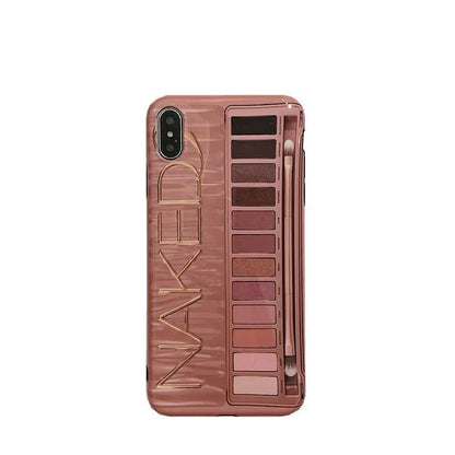 Silicone phone case with eye shadow design showing 2mm raised bezel for screen protection